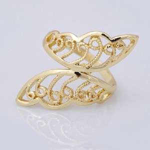 10K Yellow Gold Womens Wedding Butterfly Ring